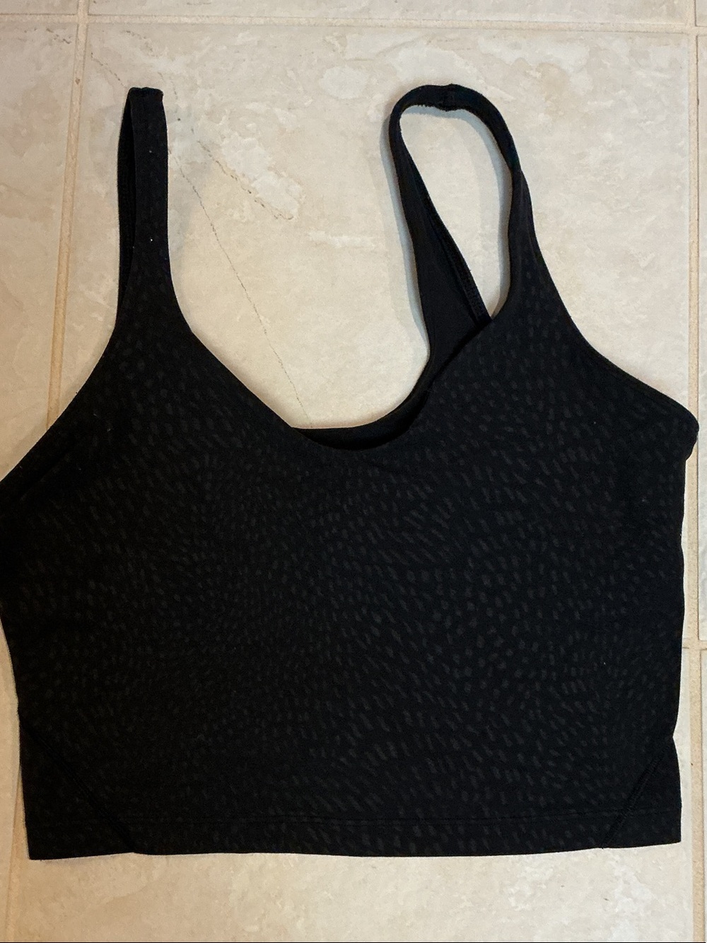 lululemon athletica Black Textured Scoop Sports Bra